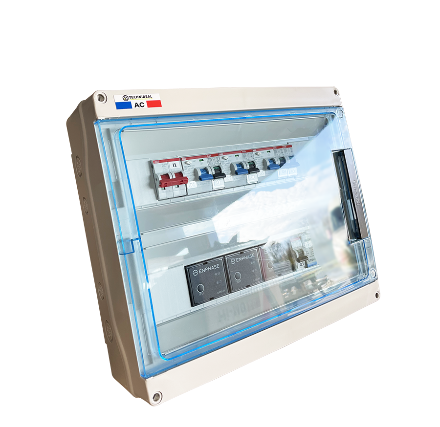 TECHNIDEAL-COFFRET-AC-MONOPHASE-ENPHASE-3x3KW-IQ7-3-RELAIS-MONO-COFAC-IQ7-55
