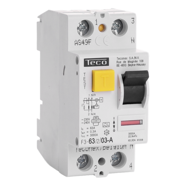 Inter-différentiel TC 2P 63A 300mA type A