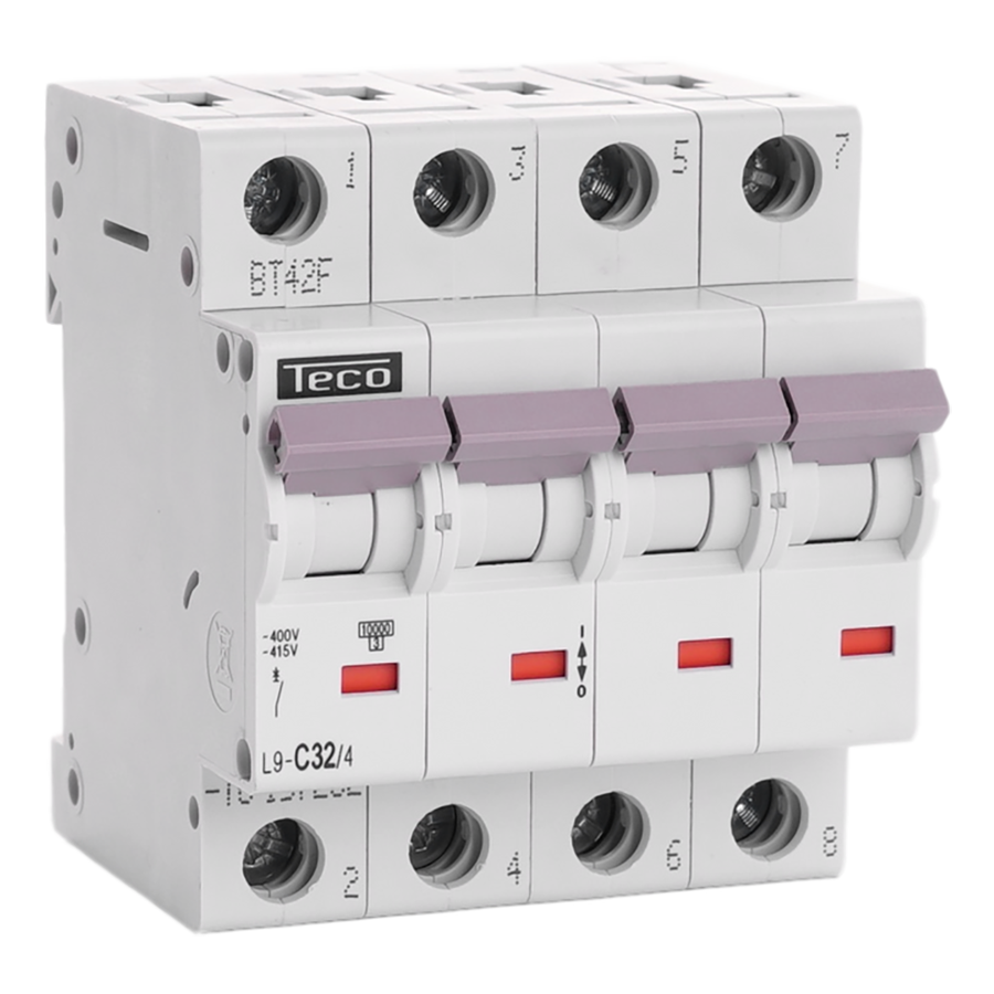 Disjoncteur TC 4P 32A 10kA courbe C