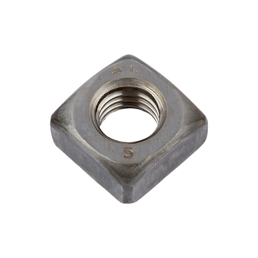 Écrou carré M10 avec trou pour vis m8