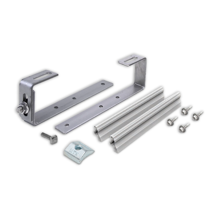 KIT DE FIXATION K2 TOITURE BAC ACIER 9kWc PORTRAIT(1-3 lignes de panneaux)