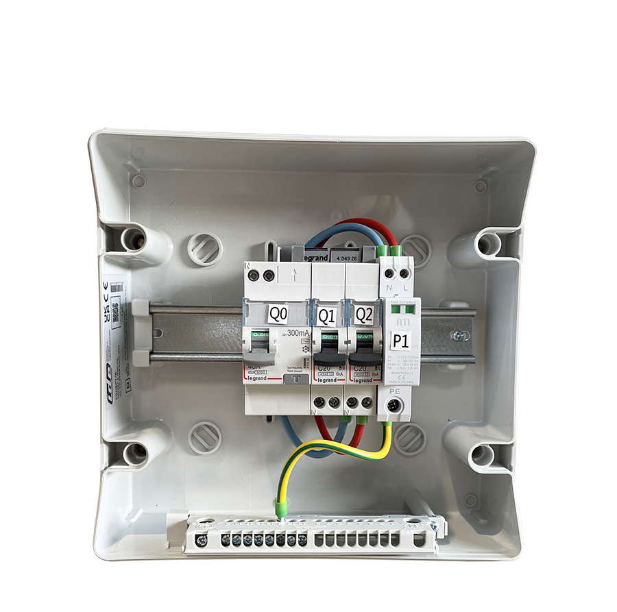 Coffret AC monophasé 32A + différentiel 300mA – Image 2