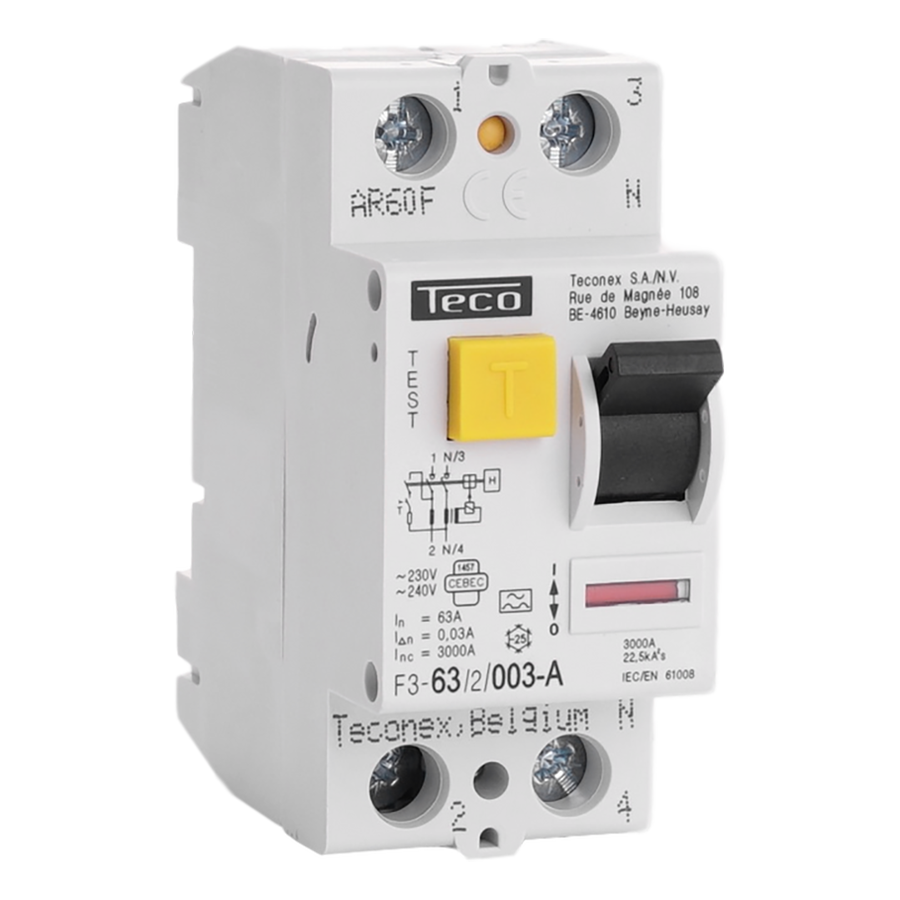 Inter-différentiel TC 2P 63A 30mA type A