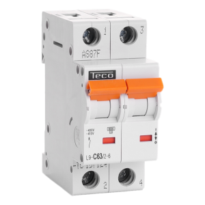 Disjoncteur TC 2P 63A 6kA courbe C