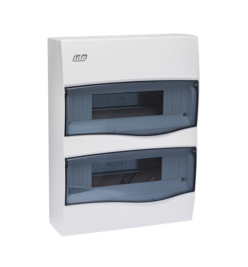 IDE coffret 24 modules 2x12 volet transparent