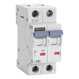 Disjoncteur TC 2P 20A 10kA courbe D