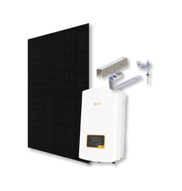 Kit 3 kWc JA SOLAR 500 et onduleur SOLIS - Ardoise