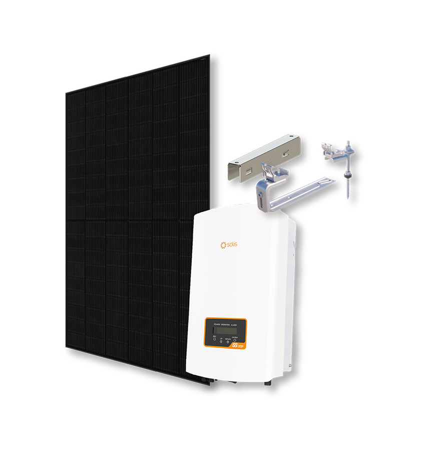 Kit 9 kWc AMERISOLAR 450 et onduleur SOLIS - Ardoise