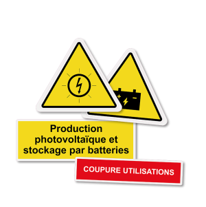 AUTOCOLLANT "BATTERIE COUPURE UTILISATIONS"
